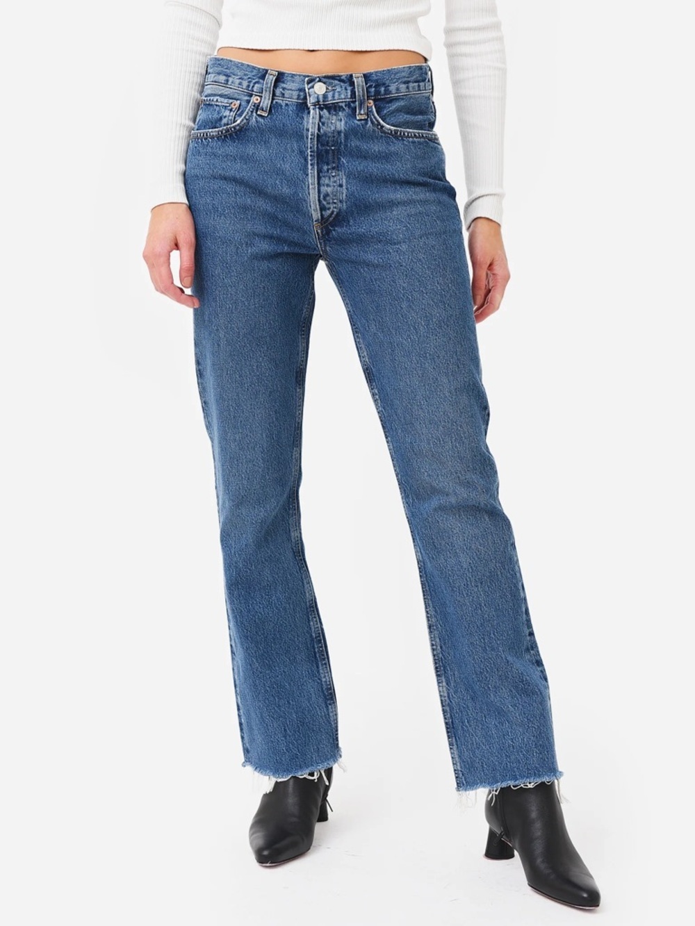 Agolde Women's Mid Rise Relaxed Boot Jean
